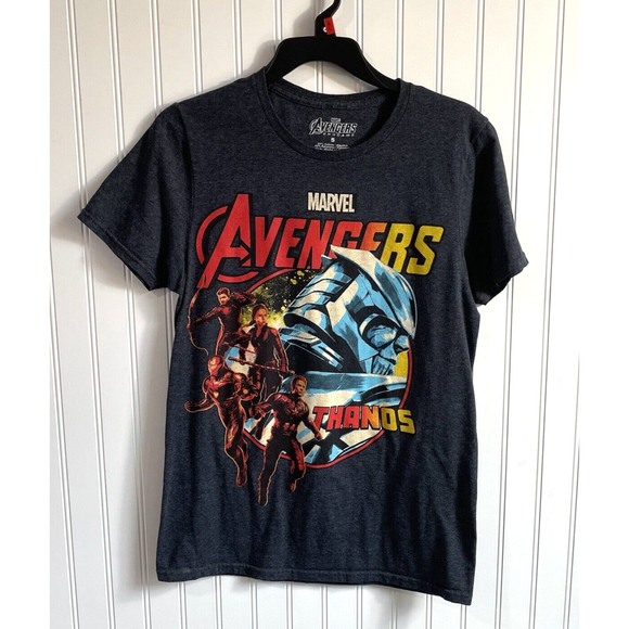 Marvel Avengers Endgame Thanos Short Sleeve Graphic T-Shirt Size Adult Small - Picture 2 of 7